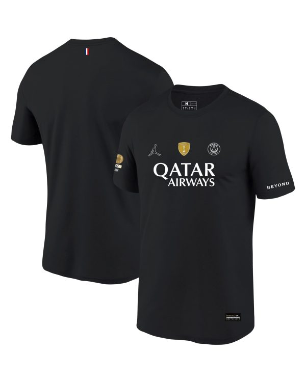 Franela PSG x Jordan Black & Gold